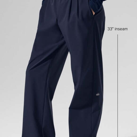 Alo Yoga Suit Up Trouser (Long) Navy - Picture 5 of 6
